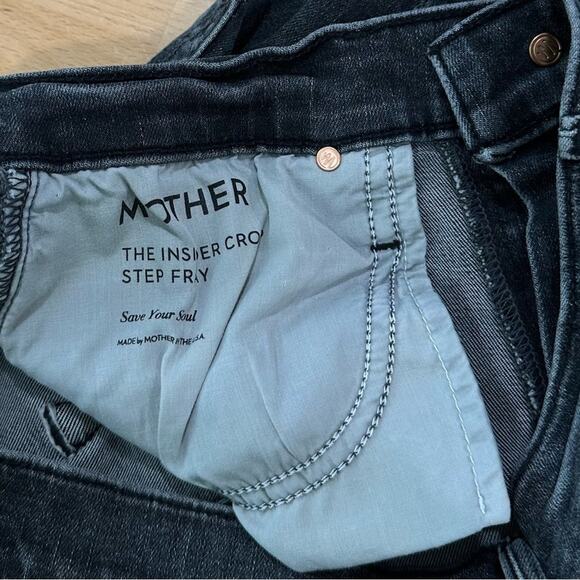 Mother The Insider Crop Step Fray Jeans in Save Your Soul Size 28 - Picture 7 of 10